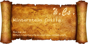 Winterstein Csilla névjegykártya